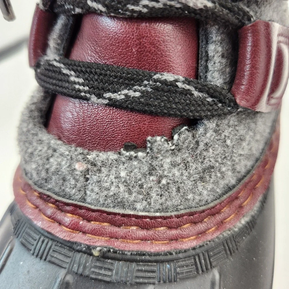 Maurices Bootie Womens US 6 Black Gray Lined Round Toe Winter‎ Snow Boots
